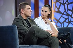 Rolandas Mackevičius su žmona Ieva