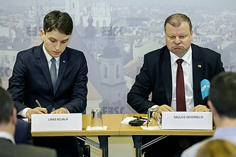 Linas Kojala ir Saulius Skvernelis