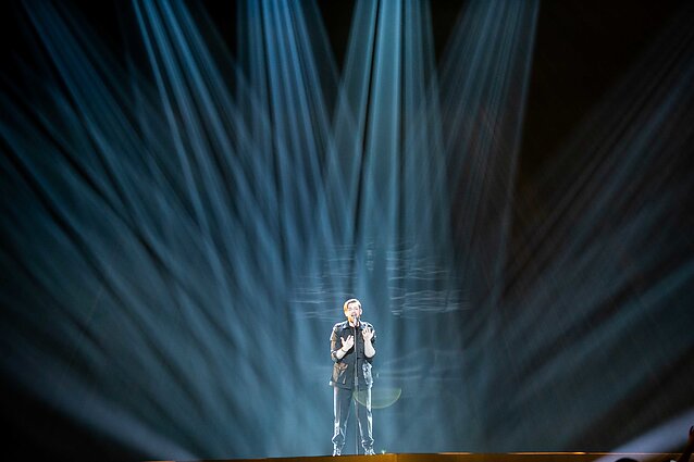 Jurijus antradienį pirmą sykį repetavo „Eurovizijos“ scenoje Jurijus antradienį pirmą sykį repetavo „Eurovizijos“ scenoje