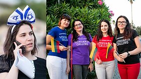 „Eurovizijos“ gerbėjai renkasi į Tel Avivo parodų centrą 