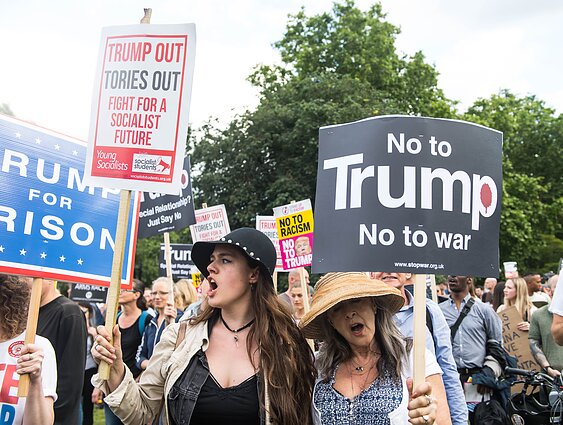 Protestas prieš Donaldą Trumpą Londone