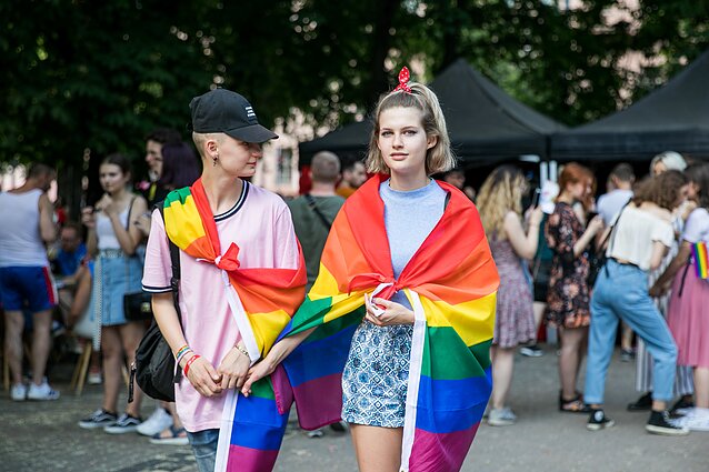 Po eitynių „Už lygybę!“ jų dalyviai persikėlė prie Lietuvos gėjų lygos būstinės. 2019 metai