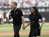Princas Harry ir Meghan Markle su beisbolininkais