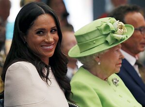Meghan Markle ir karalienė Elizabeth II