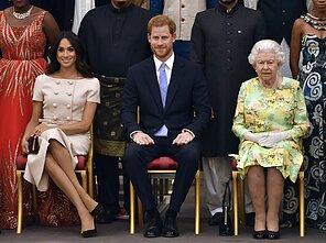 Meghan Markle ir karalienė Elizabeth II