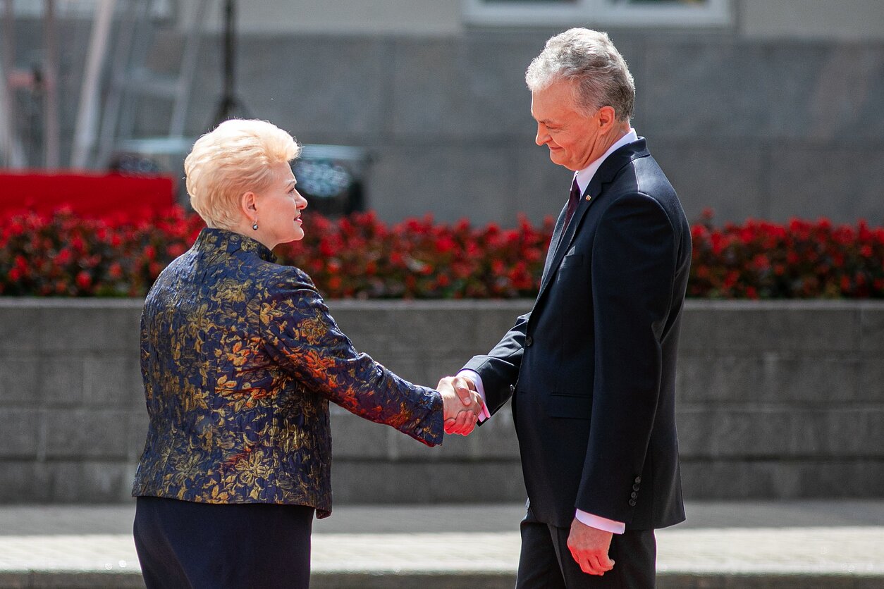 President Gitanas Nausėda and his predecessor Dalia Grybauskaitė