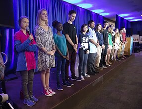 Klimato aktyvistė Greta Thunberg Jungtinių Tautų (JT) klimato susitikime
