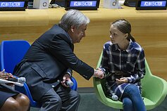Antonio Guterresas ir Greta Thunberg
