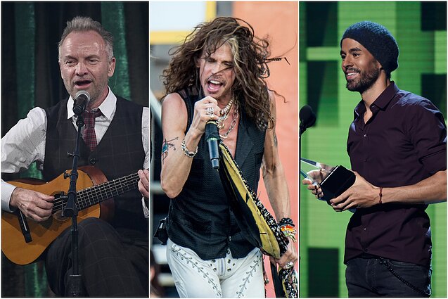 Stingas, Stevenas Tyler, Enrique Iglesias