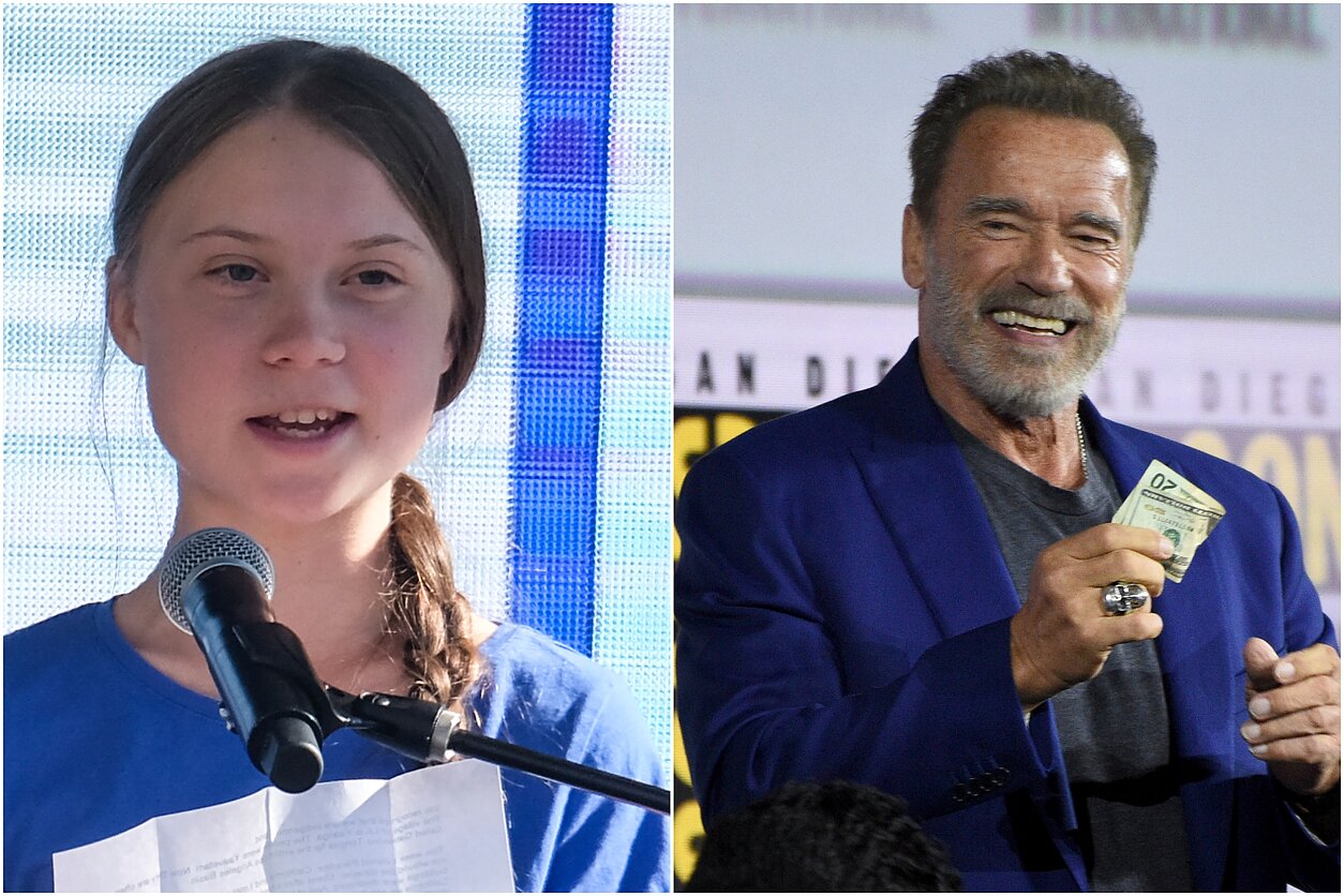 Greta Thunberg, Arnoldas Schwarzeneggeris