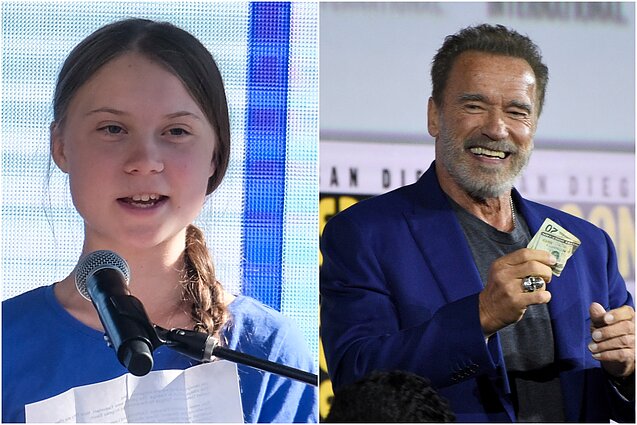 Greta Thunberg, Arnoldas Schwarzeneggeris