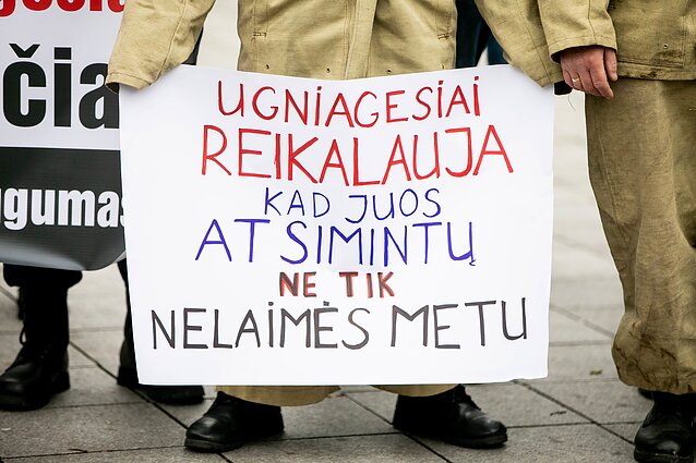 Žinios. Kitą savaitę ugniagesiai žada surengti įspėjamąjį streiką
