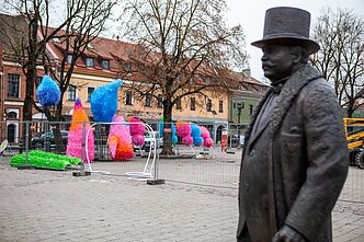 Kaune statoma Kalėdų eglė
