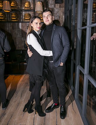 Rolandas Mackevičius su žmona Ieva