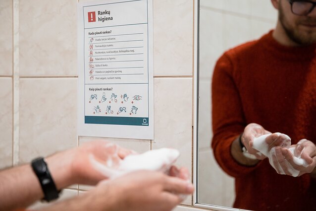 Higiena. Dezinfekcija. Rankų plovimas. Koronavirusas.