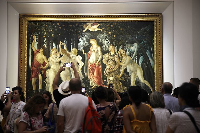 Uficių galerija, Florencija. Sandro Botticellio „Pavasaris“