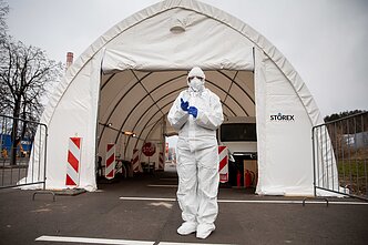 Koronaviruso mobilus patikros punktas Vilniuje