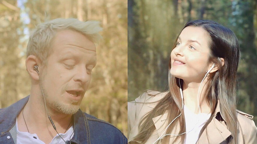 „Biplan“ vokalistas Maksas Melmanas ir Gabrielė Martirosian