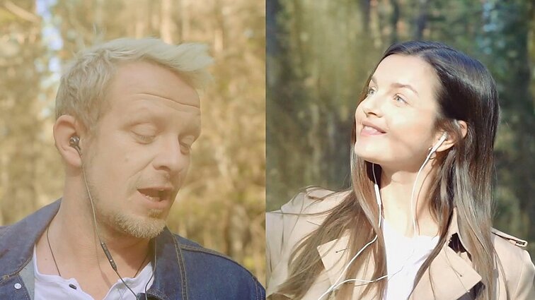 „Biplan“ vokalistas Maksas Melmanas ir Gabrielė Martirosian