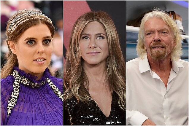 Princesė Beatrice, Jennifer Aniston, Richardas Bransonas