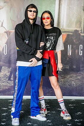 Karolina Meschino su širdies draugu OG Version