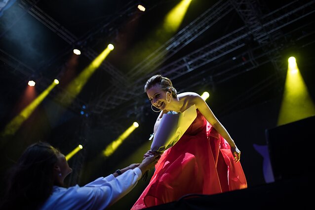 Ievos Narkutės koncerto akimirka