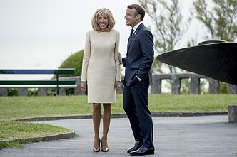 Emmanuel Macron and Brigitte Macron (associative image)