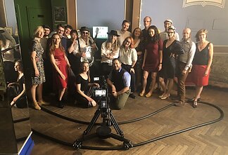 Aleksandro Belkino ir Roberto Semeniuko klipo filmavimo akimirka