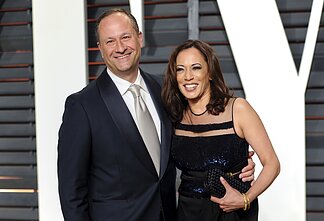 Kamala Harris ir jos vyras Douglas Emhoffas