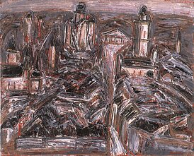 Aloyzas Stasiulevičius, „Vilnius nuo Gedimino kalno“, (1999, drobė, aliejus)