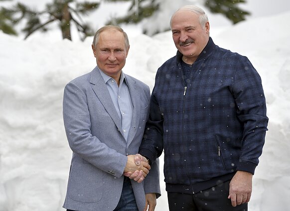 Aliaksandras Lukašenka ir Vladimiras Putinas