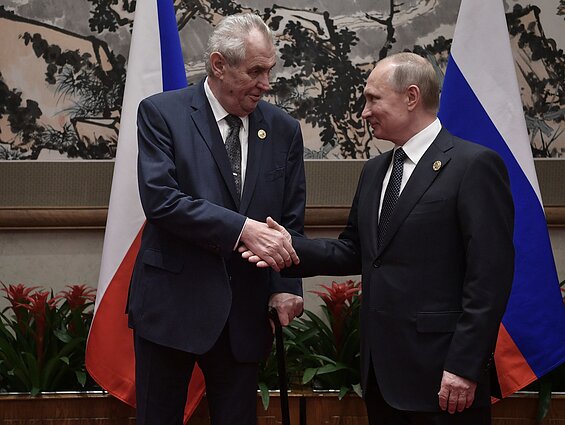 Milošas Zemanas ir Vladimiras Putinas