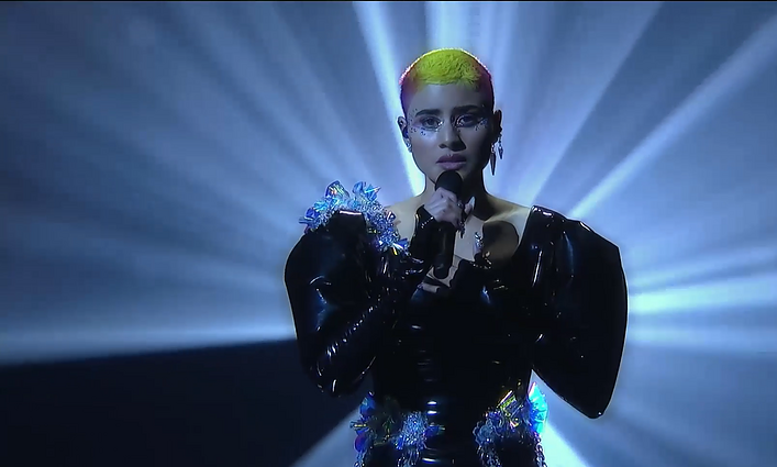Eurovizija 2021. Pirmasis pusfinalis. Australija. Montaigne – „Technicolour“