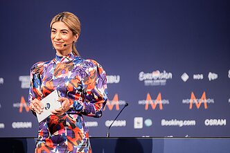 Pirmojo „Eurovizijos“ pusfinalio dalyvių spaudos konferencija