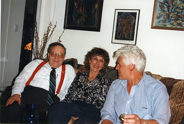 Politologas, teisininkas Aleksandras Štromas Aušros Marijos ir Jono Jurašų namuose Niujorke, JAV, 1996