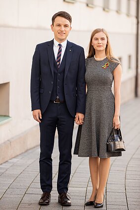 Linas Kojala su žmona Ieva