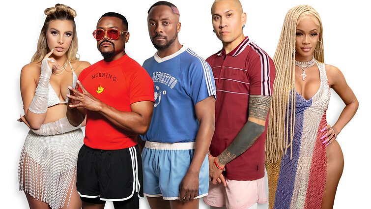 „Black Eyed Peas“ su Lele Pons (kairėje) ir Saweetie