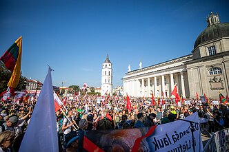Šeimų sąjūdžio mitingas Katedros aikštėje