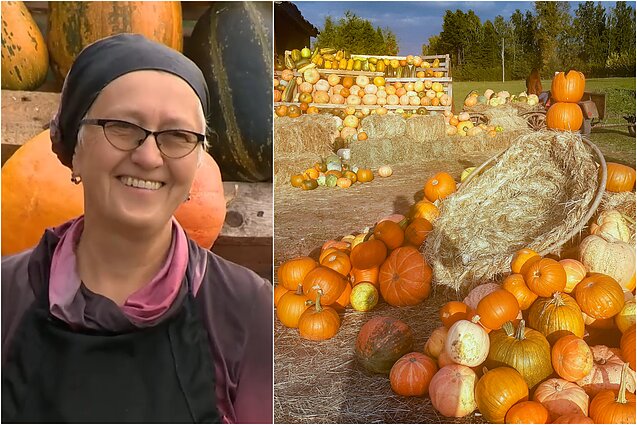 Adelė Astromskienė, moliūgų kiemas