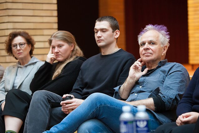 Spektaklio „Miegantys“ spaudos konferencija. Spektaklio „Miegantys“ spaudos konferencija.