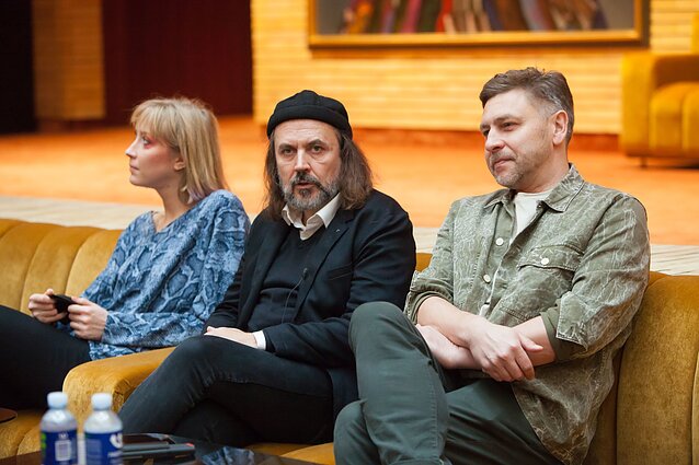 Spektaklio „Miegantys“ spaudos konferencija. Spektaklio „Miegantys“ spaudos konferencija.