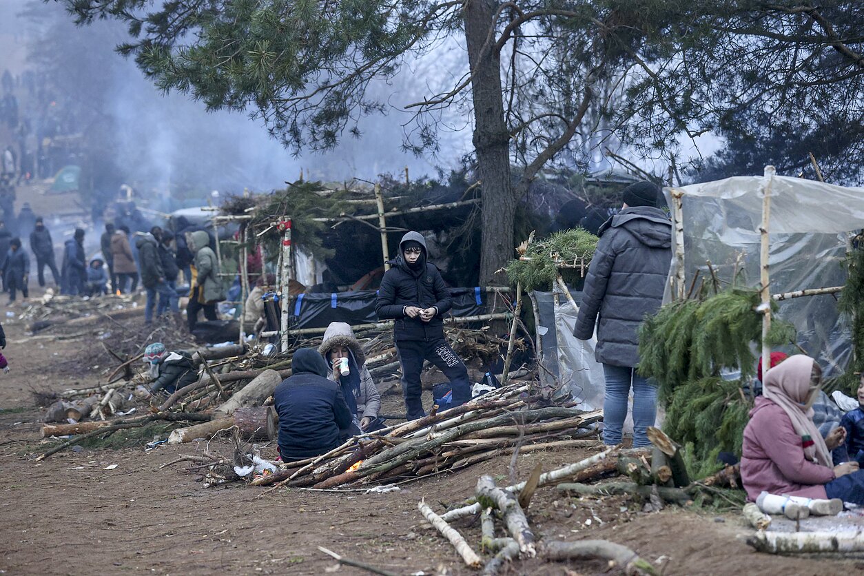 Migrantai Lenkijos–Baltarusijos pasienyje