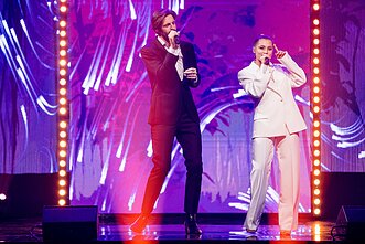 Justinas Jarutis ir Jessica Shy