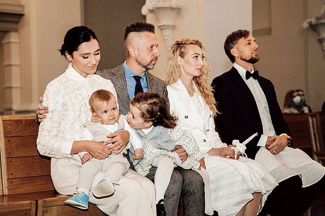 Lino ir Irmos Adomaičių sūnaus Jokūbo krikštynų akimirkos