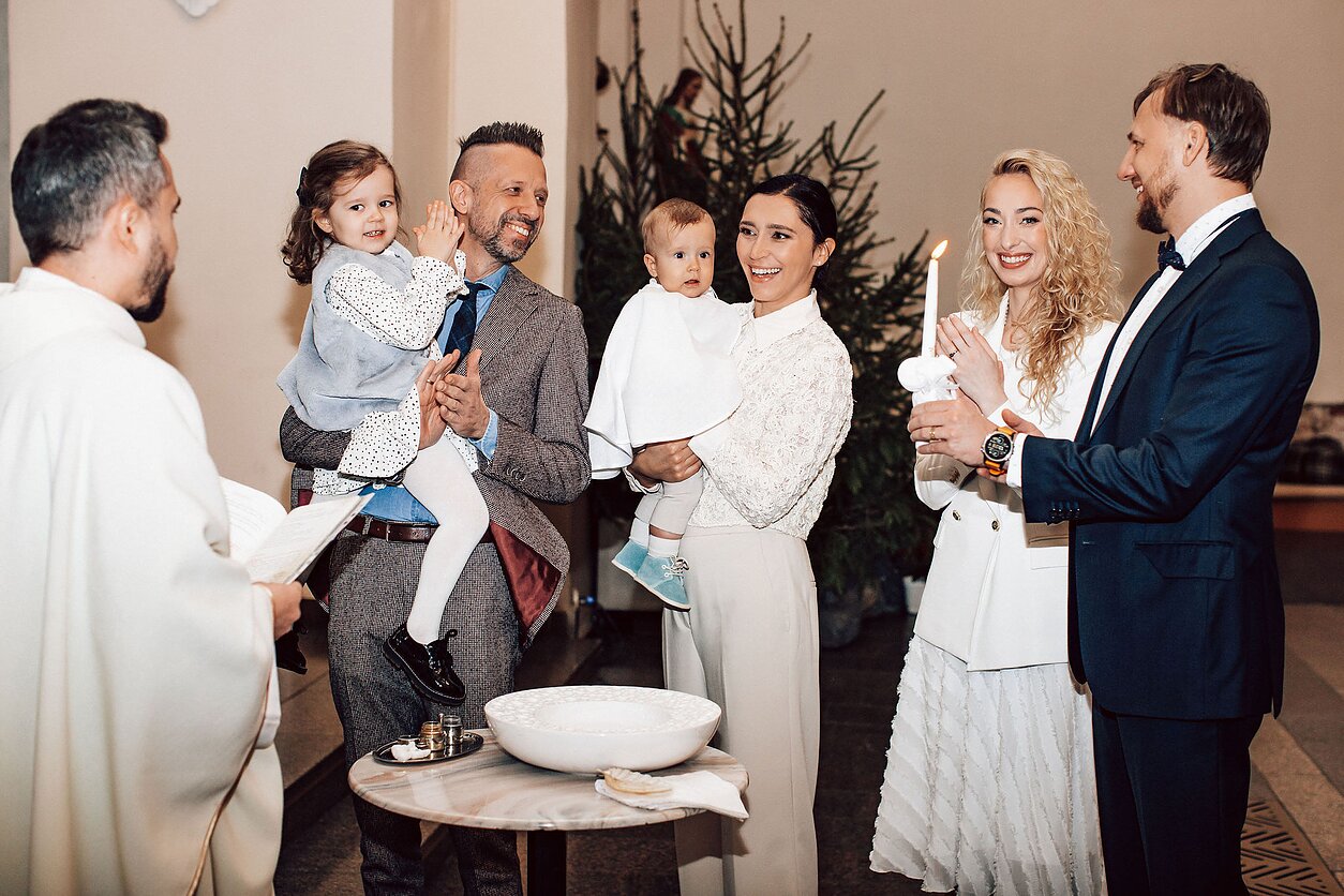 Lino ir Irmos Adomaičių sūnaus Jokūbo krikštynų akimirkos