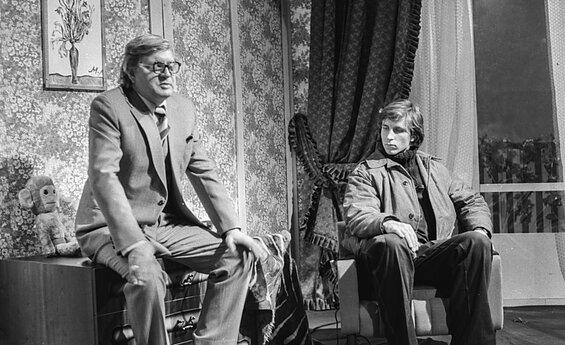 Audris Chadaravičius ir Virgilijus Kubilius (dešinėje). 1979 m. 