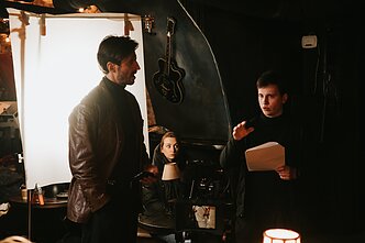 Justino Jaručio ir Jessicos Shy klipo filmavimo akimirka