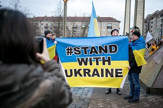 „Laisvė šviečia“ – solidarumo su Ukraina akcija Vilniuje