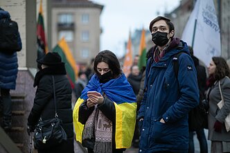 „Laisvė šviečia“ – solidarumo su Ukraina akcija Vilniuje