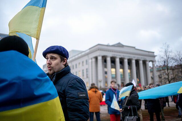 „Laisvė šviečia“ – solidarumo su Ukraina akcija Vilniuje